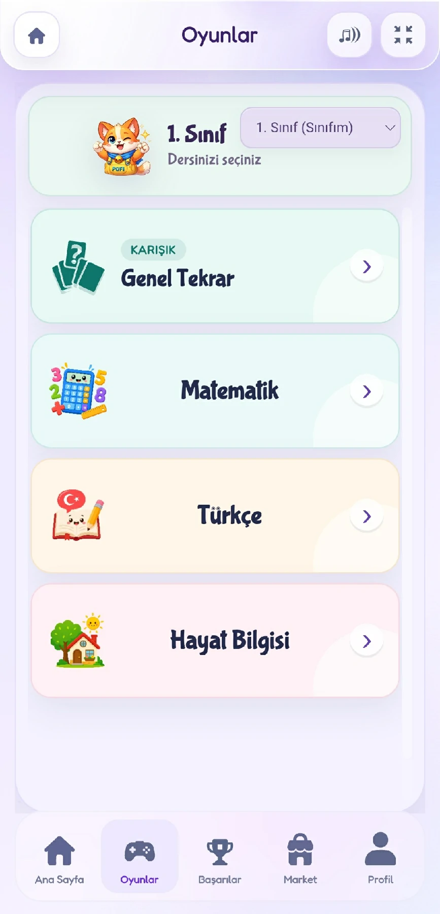Başarılar ve rozetler ekranı